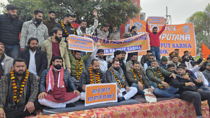 YRS leaders observing hunger strike over MBBS admissions at SMVDIME. -Excelsior/Rakesh