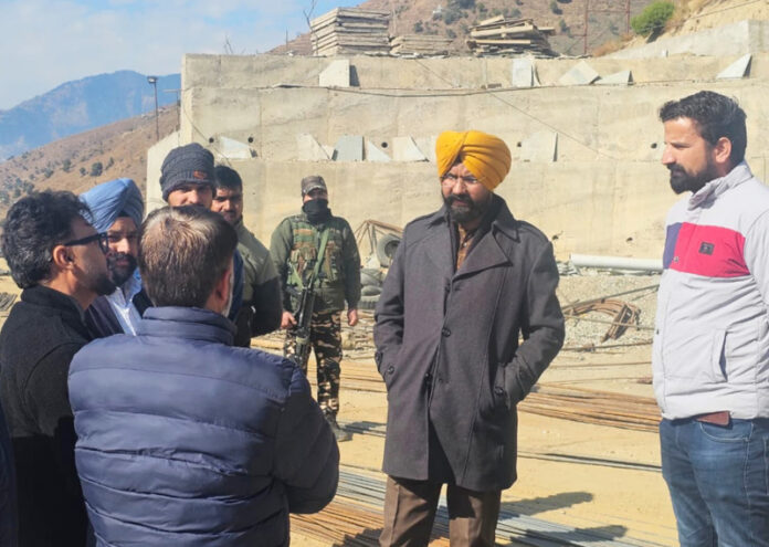 DC Doda Harvinder Singh during visit to the construction site of KV on Wednesday.