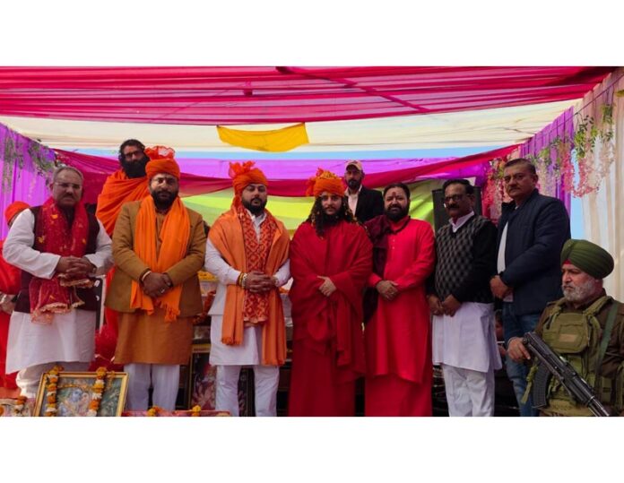 Sahil Maharaj posing along with newly appointed presidents of SHSO in Jammu.