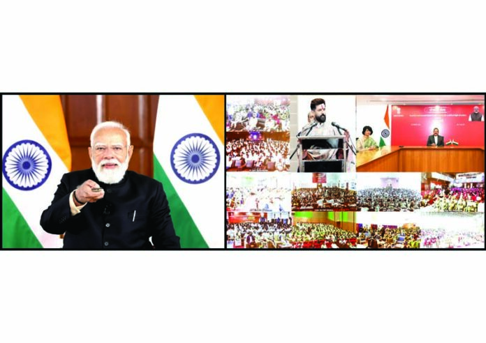 PM Narendra Modi distributes more than 61,000 appointment letters to the newly appointed youth. Union Ministers Chirag Paswan and Dr Jitendra Singh also address the event.