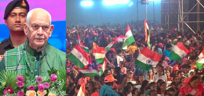 LG Manoj Sinha addressing a function at Diu on Monday. LG Manoj Sinha addressing a function at Diu on Monday.