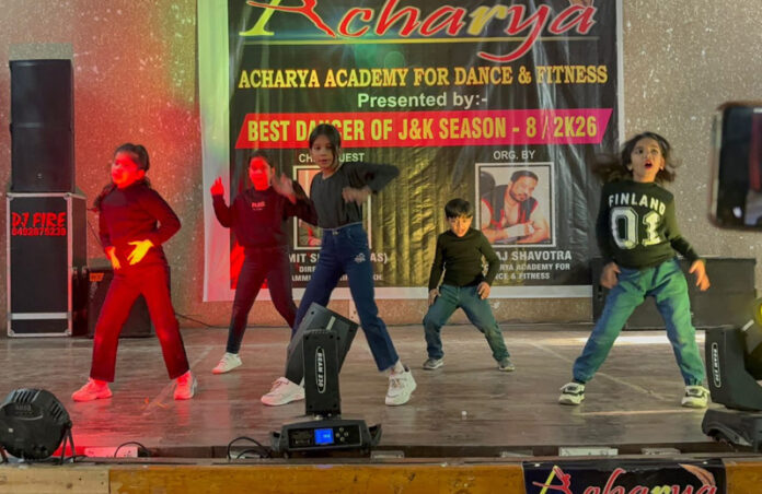 Children performing at an event in Jammu.