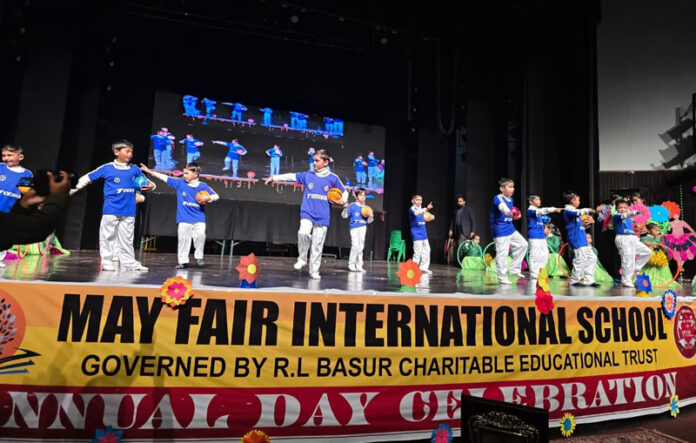 Students of Junior Wing of May Fair International School, Chinore performing during the annual day function of the school. Students of Junior Wing of May Fair International School, Chinore performing during the annual day function of the school.