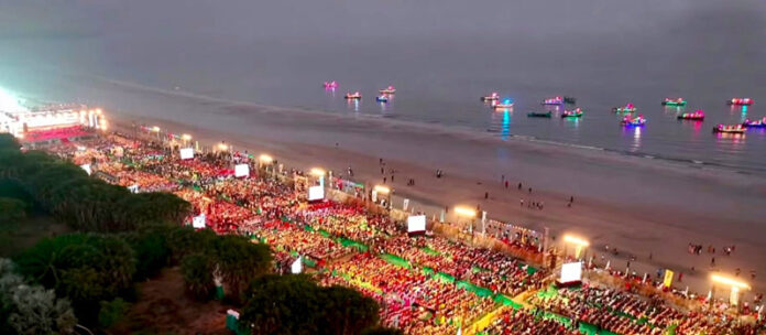 Colourful view at Diu during inauguration of Khelo India Beach Games.