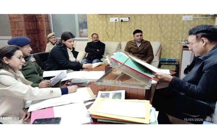 Chairman DLSA, PDSJ Jammu chairing a meeting at Jammu