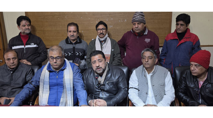 Youth 4 PK leaders at a press conference at Jammu on Thursday. — Excelsior/Rakesh Youth 4 PK leaders at a press conference at Jammu on Thursday. — Excelsior/Rakesh