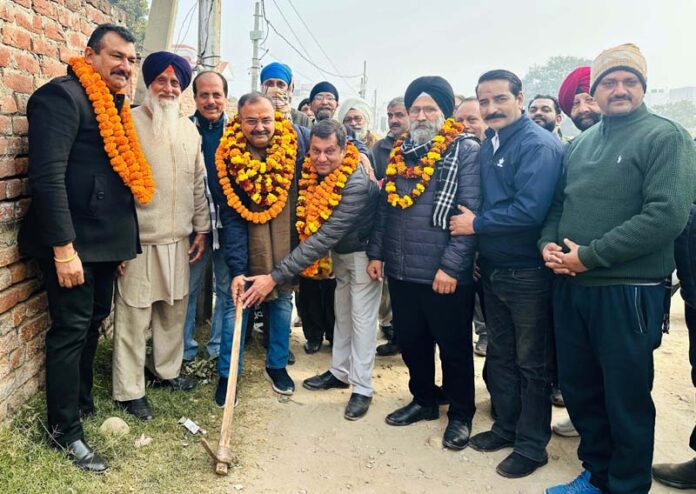 MLA Vikram Randhawa kick starting work on Thursday.