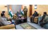 LG Kavinder Gupta interacting with a delegation in Kargil.