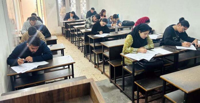 Civil Services aspirants appearing in IAS 2026 Prelimis Test Series by SR College on Sunday.