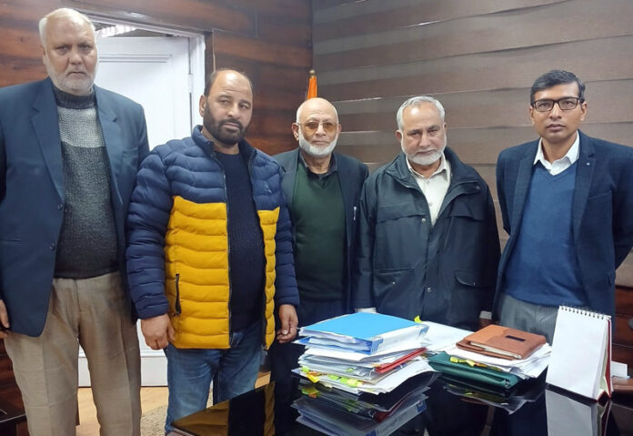 Delegation of employees during their meeting with Managing Director, Power Development Corporation (PDC) in Jammu.