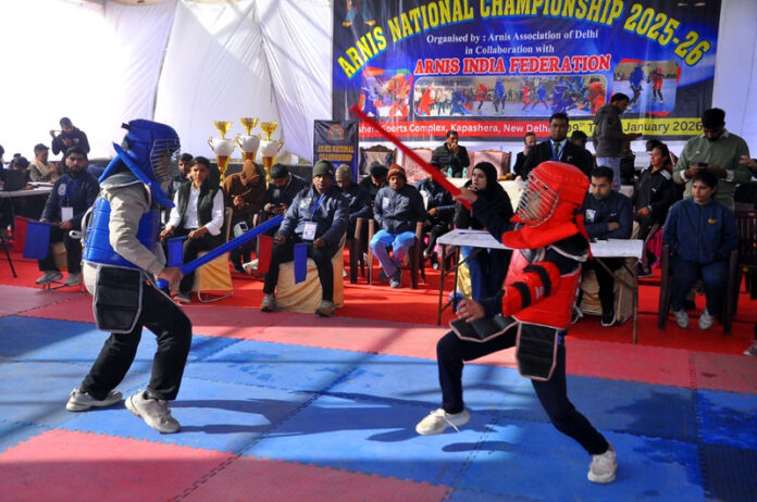 Players in action during a match.