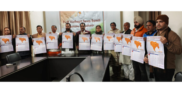 PoJK VSS releasing annual calendar at Ved Mandir.