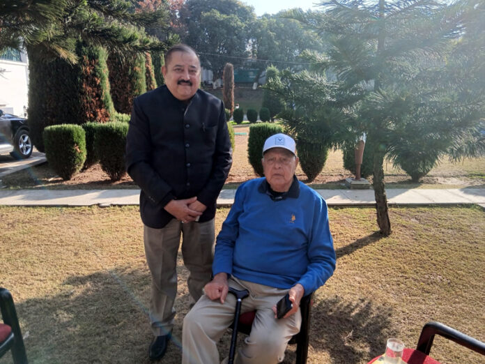 NC leader Rajesh Gupta during his meeting with Dr Farooq Abdullah. NC leader Rajesh Gupta during his meeting with Dr Farooq Abdullah.