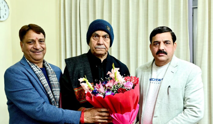 MLA Baldev Sharma & DDC Chairman meeting LG on Saturday. MLA Baldev Sharma & DDC Chairman meeting LG on Saturday.