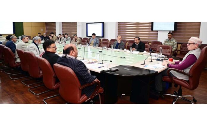Chief Minister chairing a meeting on Thursday.