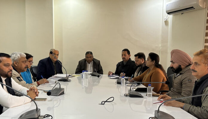 BJP leaders at an organisational meeting of Kathua district at Jammu on Monday. BJP leaders at an organisational meeting of Kathua district at Jammu on Monday.