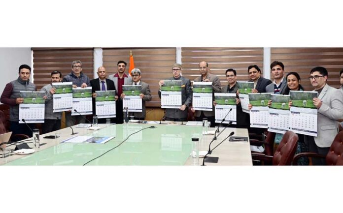 CM Omar Abdullah unveiling 2026 Tourism Deptt and JKCCC Calendars on Tuesday.