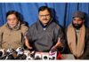 Minister Javed Rana during a press conference in Srinagar on Tuesday.