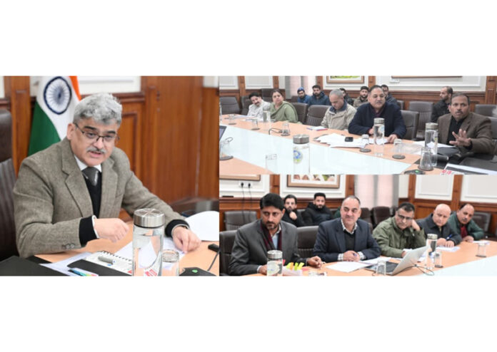Chief Secretary chairing a meeting on Monday.