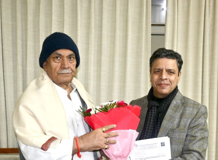 Chief Electoral Officer meeting on LG on Wednesday.