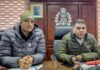SSP CICE, Ramnish Gupta addressing press conference in Srinagar on Thursday. -Excelsior/Shakeel