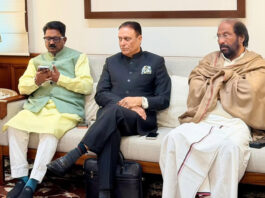 JKNC MP Chowdry Mohd Ramzan during a meeting of floor leaders of the INDIA Alliance in New Delhi.