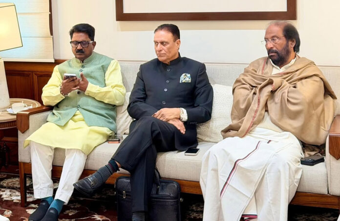 JKNC MP Chowdry Mohd Ramzan during a meeting of floor leaders of the INDIA Alliance in New Delhi.