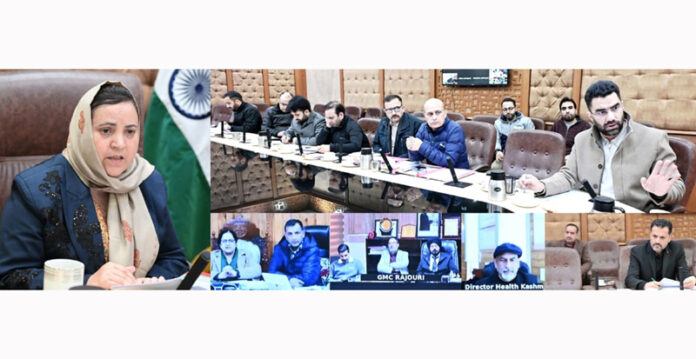 Minister Sakeen Itoo chairing a meeting on Friday.