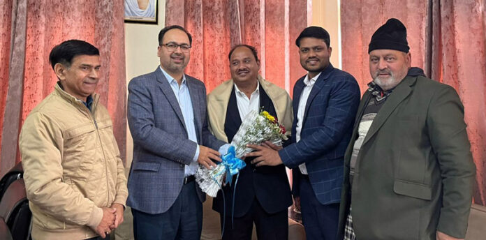 Pension Payment Order being handed over to beneficiary.