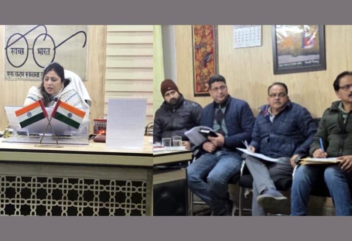 DG Rural Sanitation chairing a meeting on Wednesday.