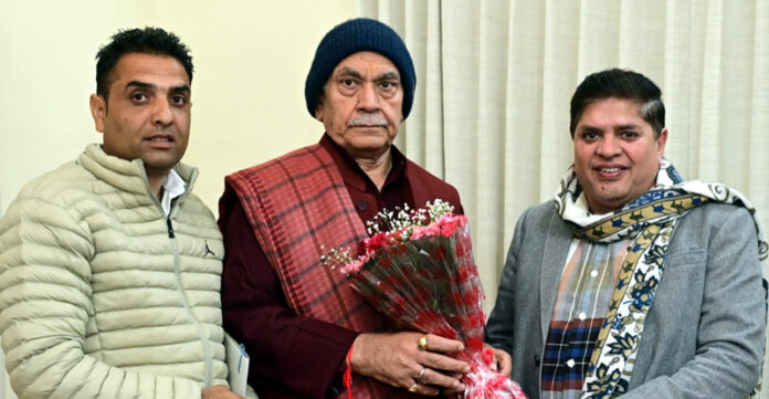 Rajiv Chunni meeting Lt Governor on Sunday.