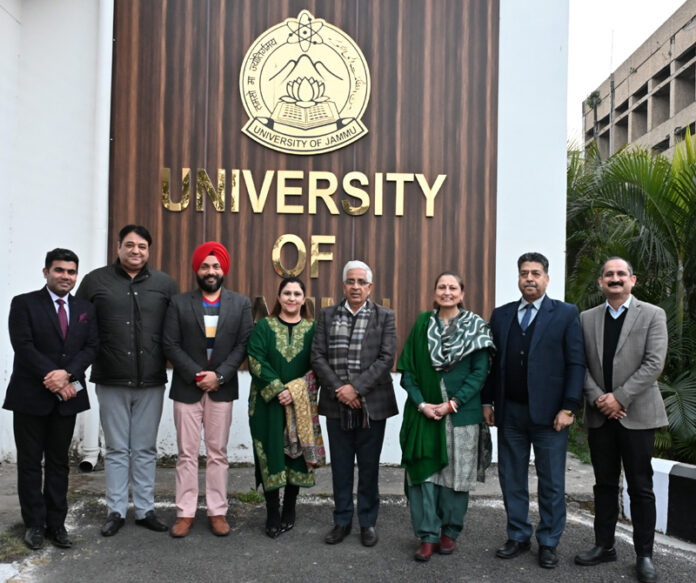 JU Vice-Chancellor with newly elected office bearers of JU Alumni Association.