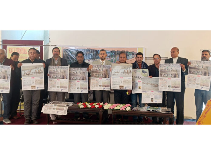 PCCF Sarvesh Rai and others releasing the calendar.
