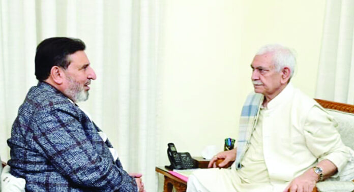 J&K Apni Party president meeting LG on Friday. J&K Apni Party president meeting LG on Friday.