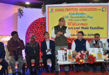 Members of JPA releasing their annual calendar in Jammu.