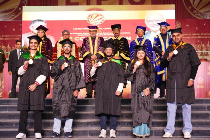 Students posing with their medals during a function at LPU on Monday. Students posing with their medals during a function at LPU on Monday.