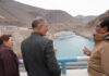 LG Kavinder Gupta during his visit to NHPC Nimoo Bazgo Power Project at Alchi.