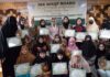 Dr Darakhshan Andrabi with toppers of Board exams from Waqf schools.