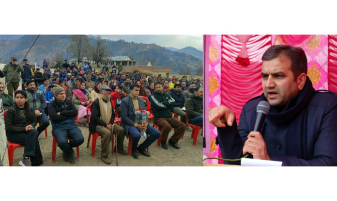 DC Ramban chairing a public grievances redressal camp at Panchayat Kanthi.