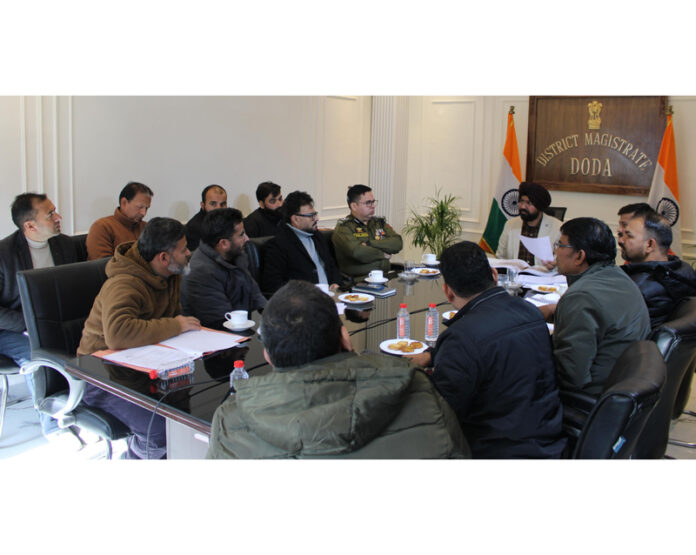 DC Doda chairing a meeting on Monday. DC Doda chairing a meeting on Monday.