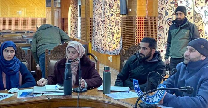 Wildlife officials and members of NGO during an orientation programme at Shopian. Wildlife officials and members of NGO during an orientation programme at Shopian.