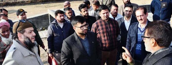 DDC Rajouri Abhishek Sharma visiting heritage site on Saturday.