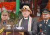 LG Ladakh Kavinder Gupta addressing Republic Day function at Leh.