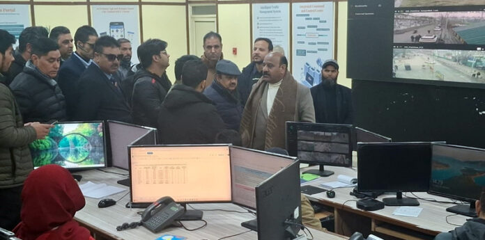 DyCM during visit to Integrated Command Control Centre on Sunday.