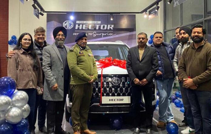 DIG Shiv Kumar Sharma launching all new Hector in Jammu.