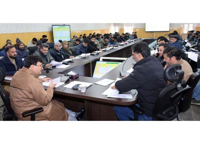 DC Baramulla chairing a meeting on Wednesday.