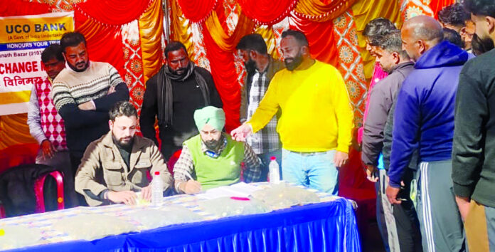 The officials of RBI and UCO Bank during a function in Jammu.