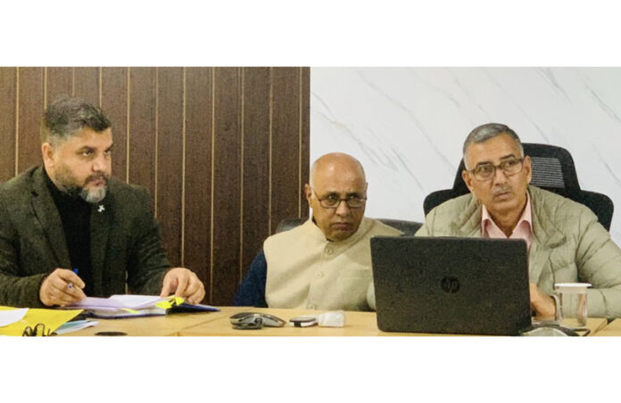 DC Kathua, Rajesh Sharma chairing a meeting to review the progress of works being executed across the district under DCB, MLA-CDS and SASCI. DC Kathua, Rajesh Sharma chairing a meeting to review the progress of works being executed across the district under DCB, MLA-CDS and SASCI.