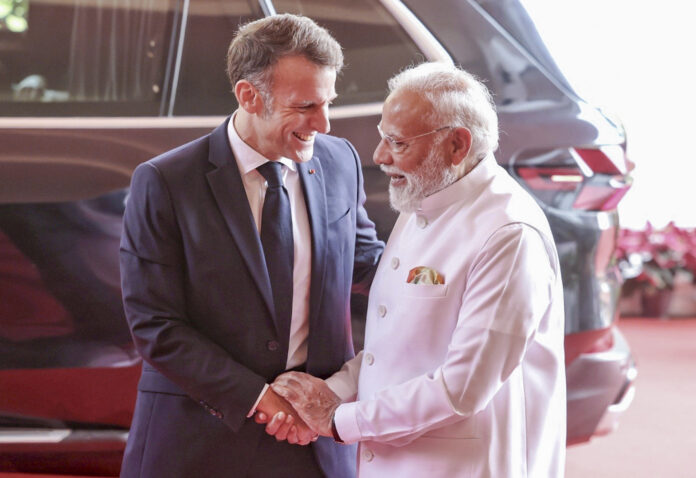 French President Macron in Mumbai