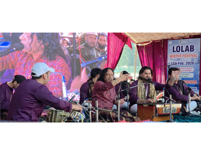 Artists performing during Lolab Winter Festival on Sunday.